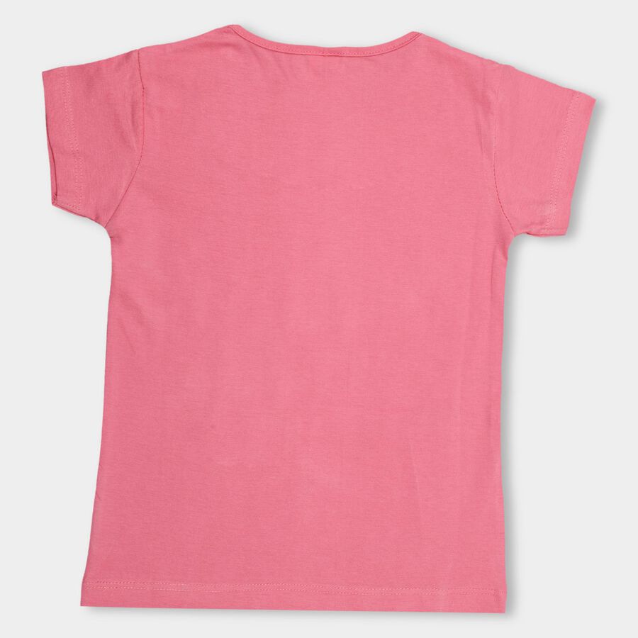Girls' 100% Cotton T-Shirt , Fuchsia, large