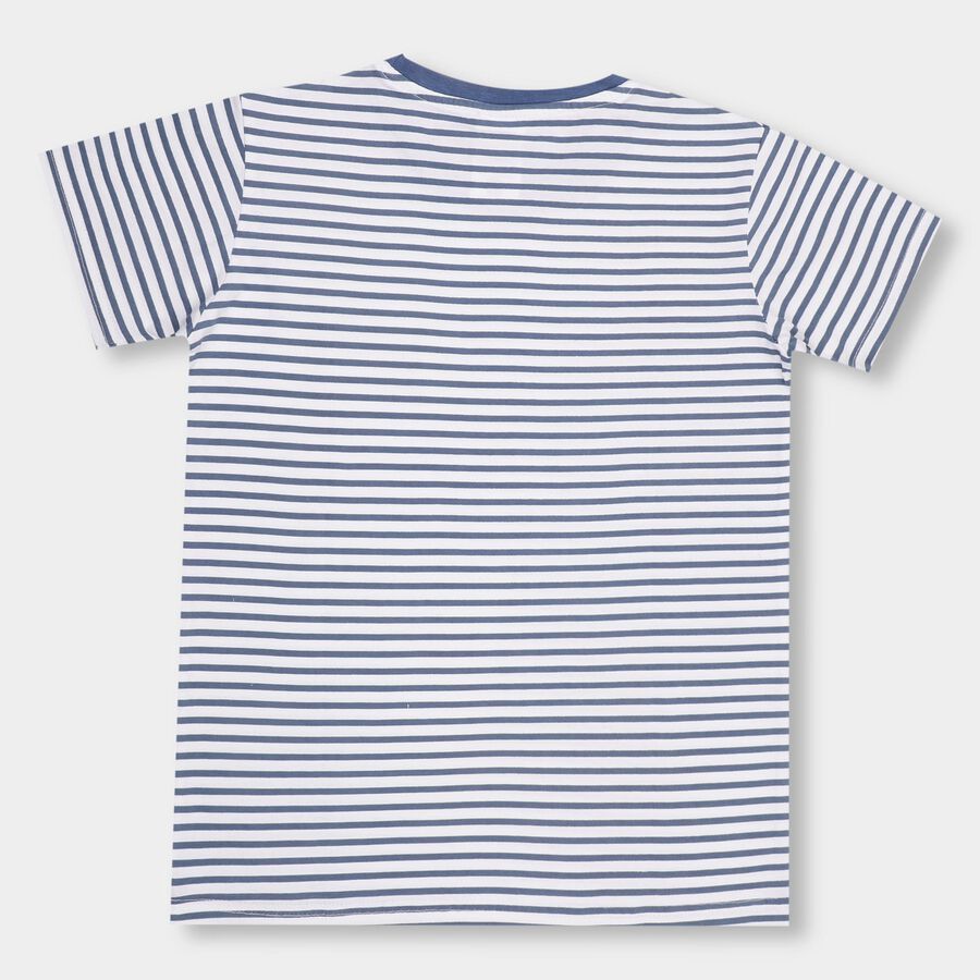 Boys' 100% Cotton Half Sleeves T-Shirt, White, large image number null