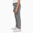 Boys Muted Grey Regular Fit Printed Jogger Jeans, Light Grey, small image number null