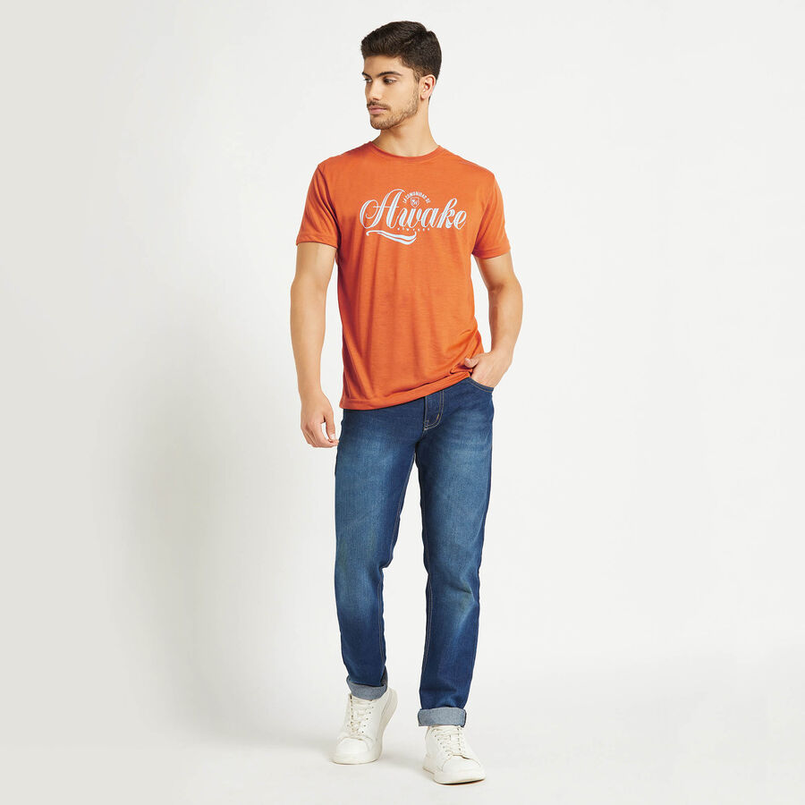 Round Neck T-Shirt, Orange, large image number null