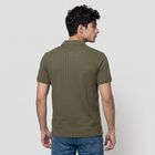 Men Olive Green Polo Neck Polo T-Shirt, Olive, small