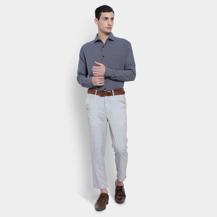 Cotton Solid Formal Shirt, Navy Blue, large image number null