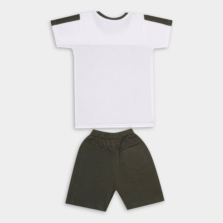 Boys' 100% Cotton Knit Baba Suit, Olive, large image number null