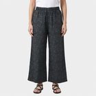Women's Black Regular Fit Printed Palazzos, Black, small