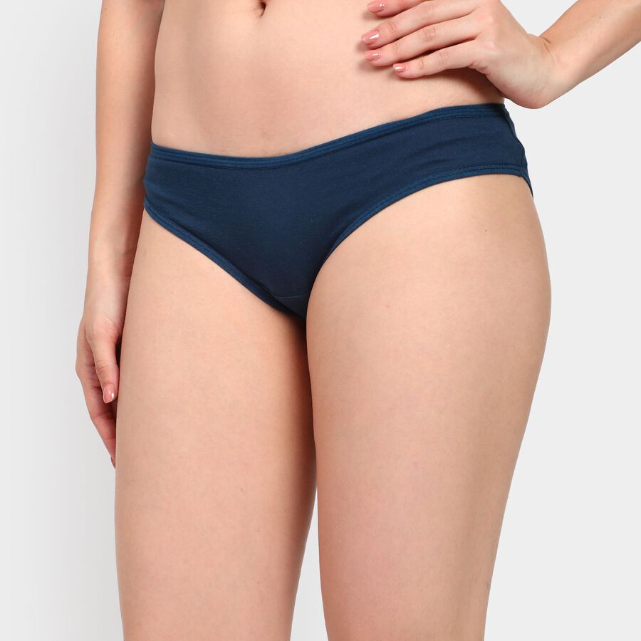 Ladies' 100% Cotton Panty, Teal Blue, large image number null