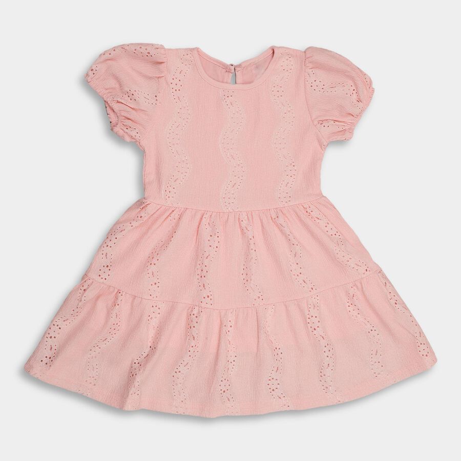 Girls' Frock , गुलाबी, large