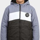 Boys Light Blue Hooded Puffer Jacket, Light Blue, small