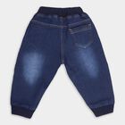 Infants' Dark Indigo Blue Regular Fit Frog Patch Jeans, गहरा नीला, small image number null