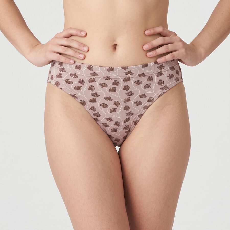 Women's Brown Mid-Rise Printed Panty, Brown, large