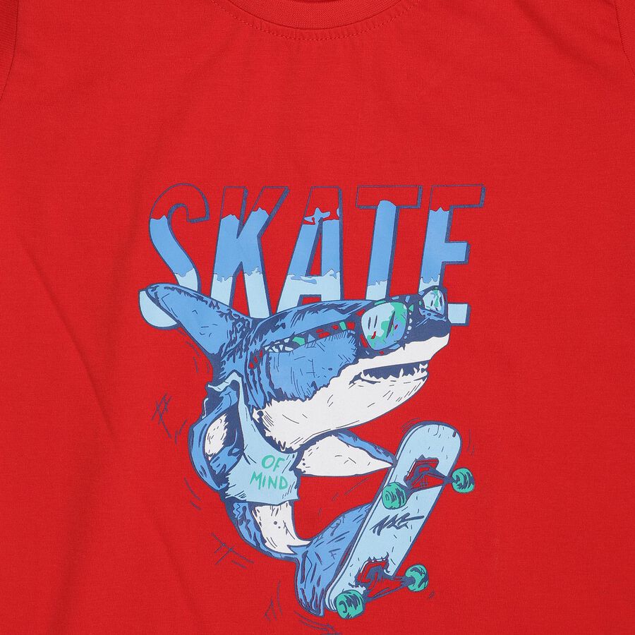 Boys' Woven Baba Suit, लाल, large