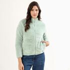 Women's Light Sage Green High Neck Casual Sweatshirt, Light Green, small image number null