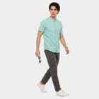 Men's Aqua Cotton Casual Shirt, एक्वा, small