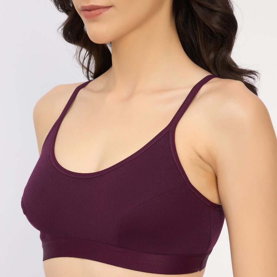 Ladies' Bra, Wine, large image number null