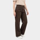 Women's Brown Straight Fit Classic Jeans, Brown, small