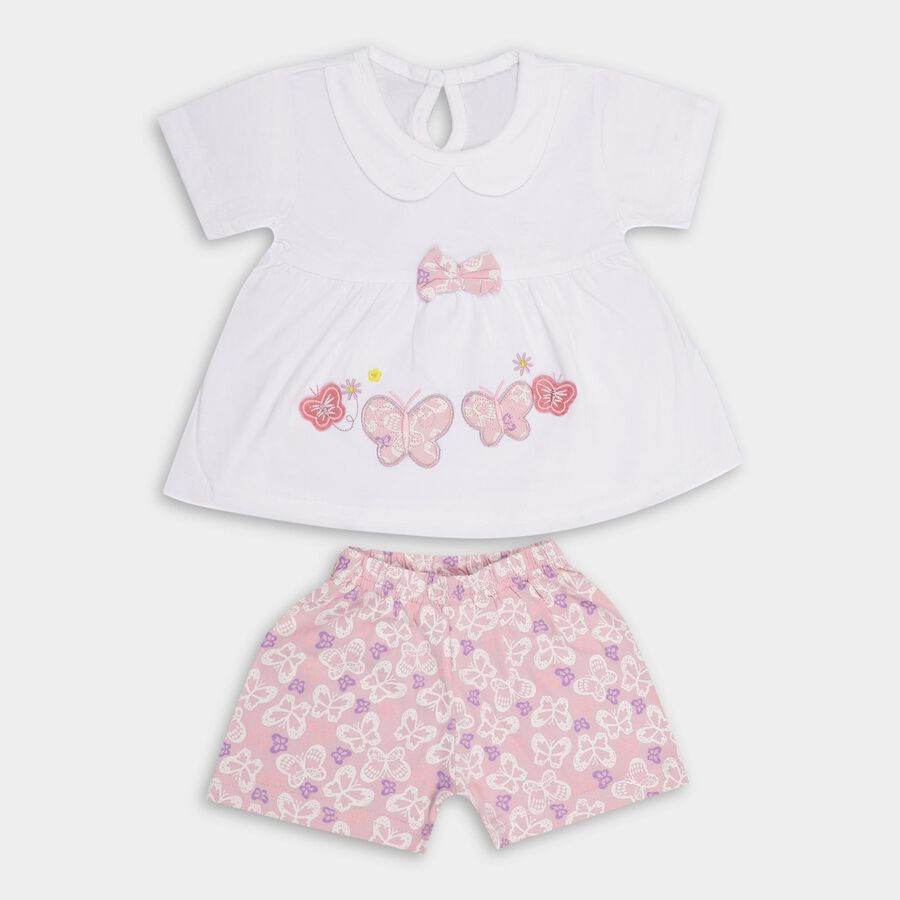 Infant Girls' 100% Cotton Short Set , Lilac, large