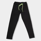 Kids' Jet Black Slim Fit Elastic Waist Jeans, Black, small image number null
