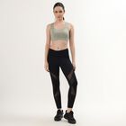 Women's Muted Sage Green Scoop Neck Athleisure Sports Bra, Light Green, small image number null