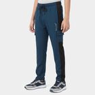 Boys' Navy Blue Straight Fit Cargo Pocket Cotton Blend Pyjama, Mid Blue, small