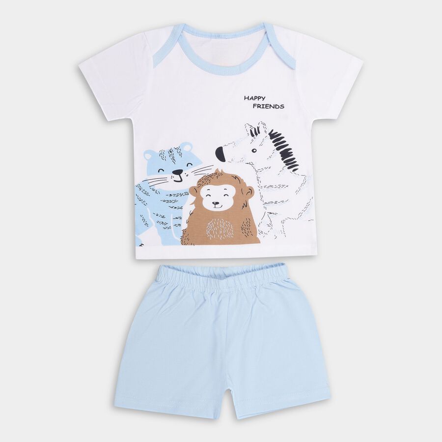 Infants'100% Cotton Baba Suit, हल्का नीला, large