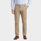 Men's Beige Slim Fit Chino Trousers, गहरा पीला, small