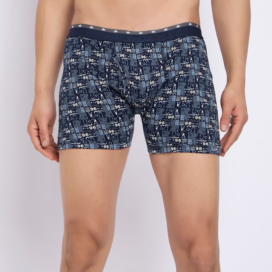 Men's 100% Cotton Trunks , Navy Blue, large