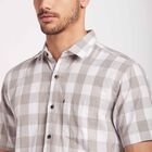 Cotton Checks Casual Shirt, Light Grey, small image number null