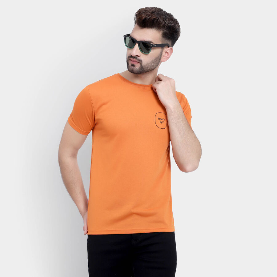 Round Neck T-Shirt, Orange, large image number null