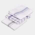 Men's White and Blue Checkered Handkerchief, मध्यम नीला, small image number null