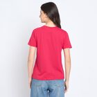 Ladies' Round Neck T-Shirt, Fuchsia, small