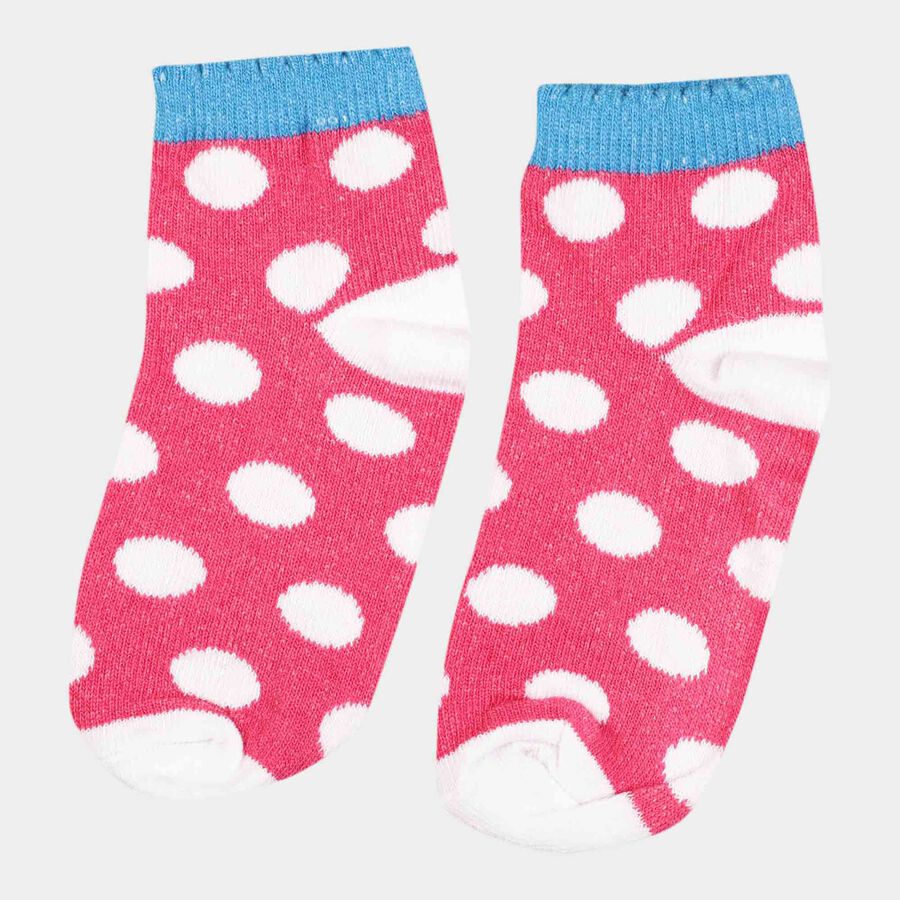 Girls Ankle Basic Socks, Pink, large image number null