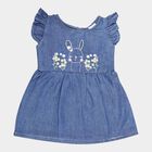 Infants Solid Frock, Dark Blue, small image number null