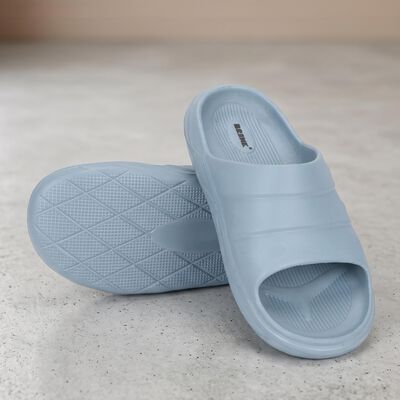 Men's Light Blue Slip-On Slide Sandals