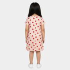 Girls' Light Pink Fit and Flare Casual Frock, Light Pink, small