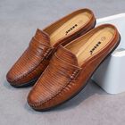 Men's Tan Slip-On Mule Sandals, Tan, small