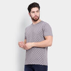 Cotton Solid Round Neck T-Shirt, Dark Grey, small image number null