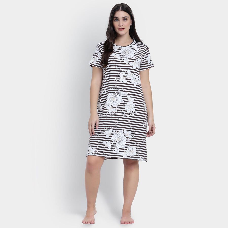 All Over Print Nighty, White, large image number null