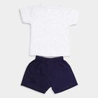Infants Cotton Round Neck Baba Suit, Melange Light Grey, small image number null