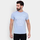 Men's Round Neck Half Sleeves T-Shirt, Sky Blue, small image number null