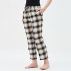 Women's Muted Charcoal Gray Relaxed Fit Solid Pyjama, गहरा पीला, small