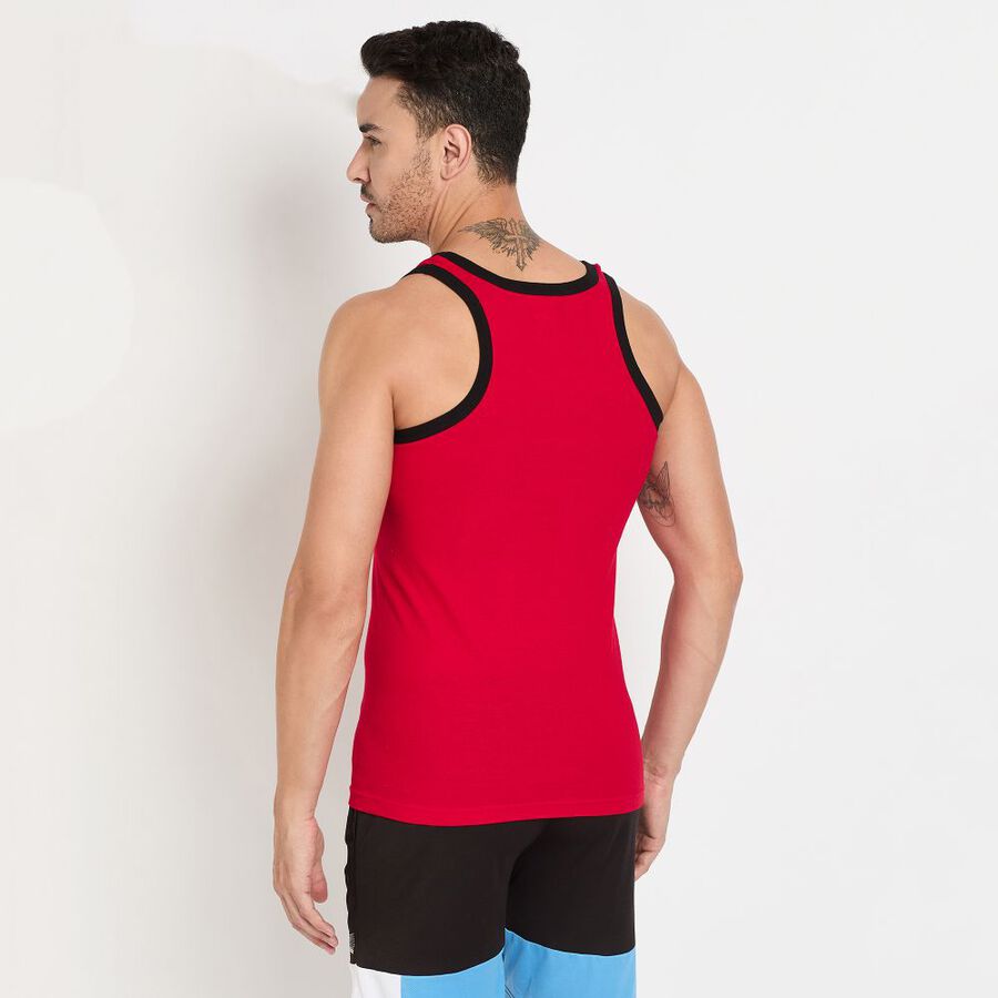Men's Cotton Gym T-Shirt, Red, large image number null