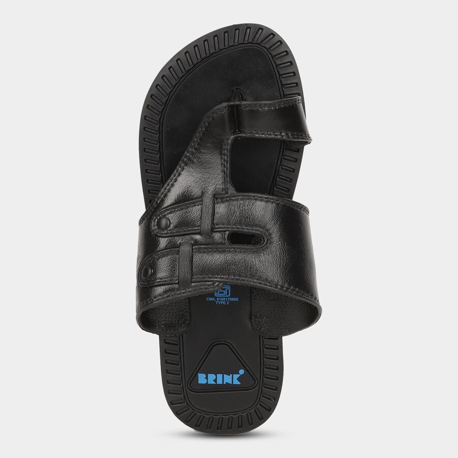 Brink Men's Jet Black EVA Open-Toe Slippers | Vishal Mega Mart India