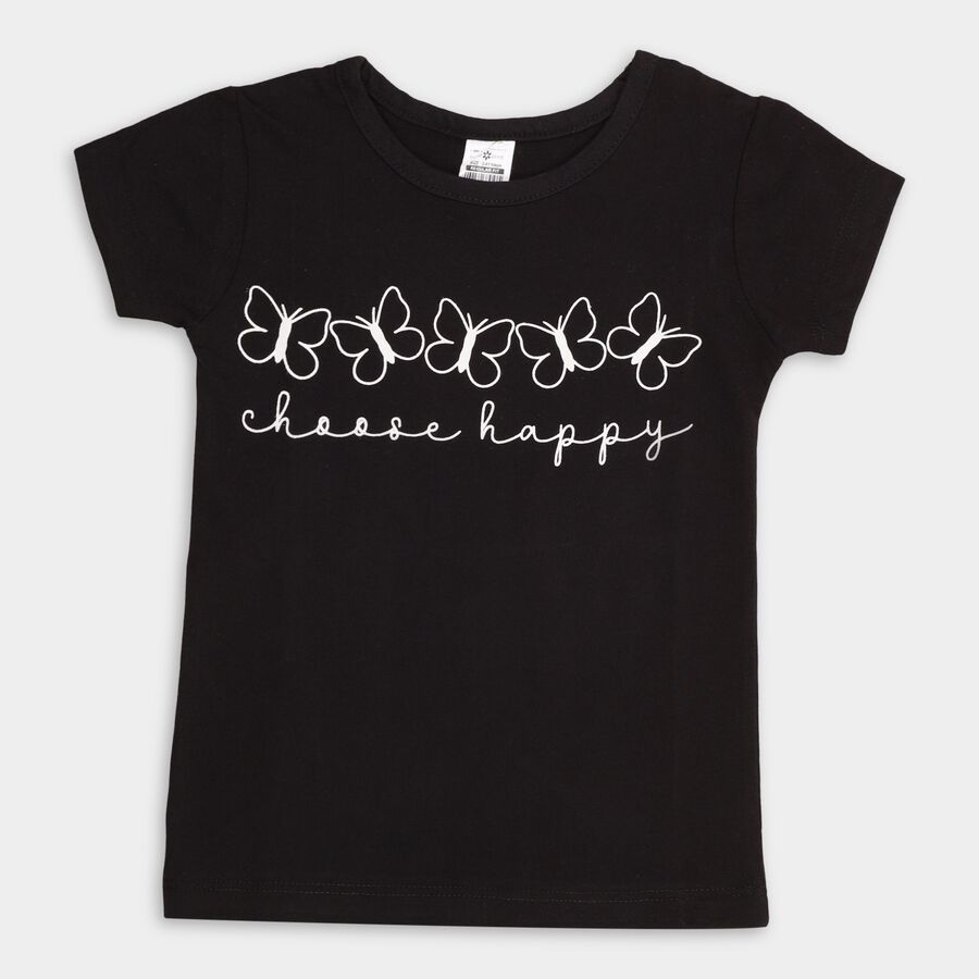 Girls' T-Shirt, Black, large image number null