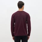 Men's Deep Maroon Crew Neck Casual T-Shirt, वाइन, small image number null