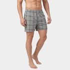 Men's Dark Blue Relaxed Fit Checked Boxers, Dark Blue, small