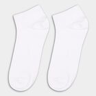 Men's White, Charcoal Black and Light Heather Gray Cotton Blend Ankle Socks, Charcoal, small image number null