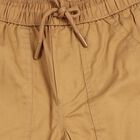Boys Brown Regular Fit Cargo Jogger Trousers, भूरा, small