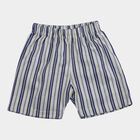 Girls Light Blue Regular Fit Striped Pull-On Shorts, हल्का नीला, small
