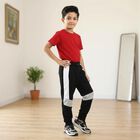 Boys' Black Colorblock Jogger Pyjama, काला, small