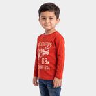 Boys Rust Round Neck Regular Boys T-Shirt, रस्ट, small
