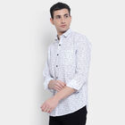 Cotton Printed Casual Shirt, White, small image number null